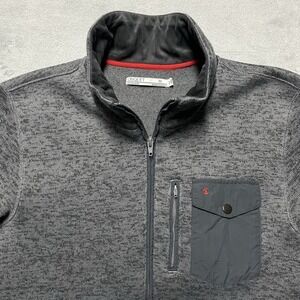 Criquet Jacket Mens M‎ Gray Performance Fleece Golf Full Zip Outdoor - READ
